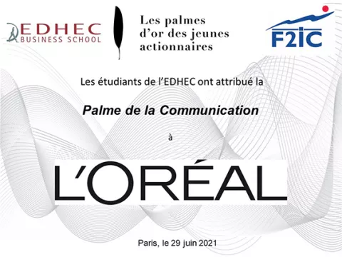 Palmes d’or des Jeunes Actionnaires Palmes d’or des Jeunes Actionnaires